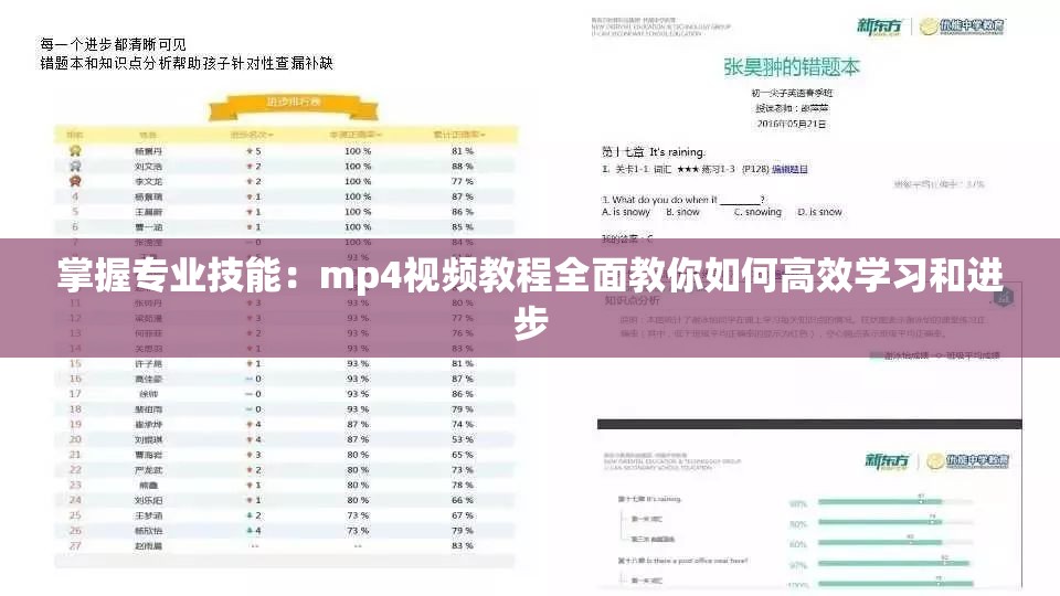 掌握专业技能：mp4视频教程全面教你如何高效学习和进步