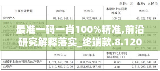 最准一码一肖100%精准,前沿研究解释落实_终端款.8.120